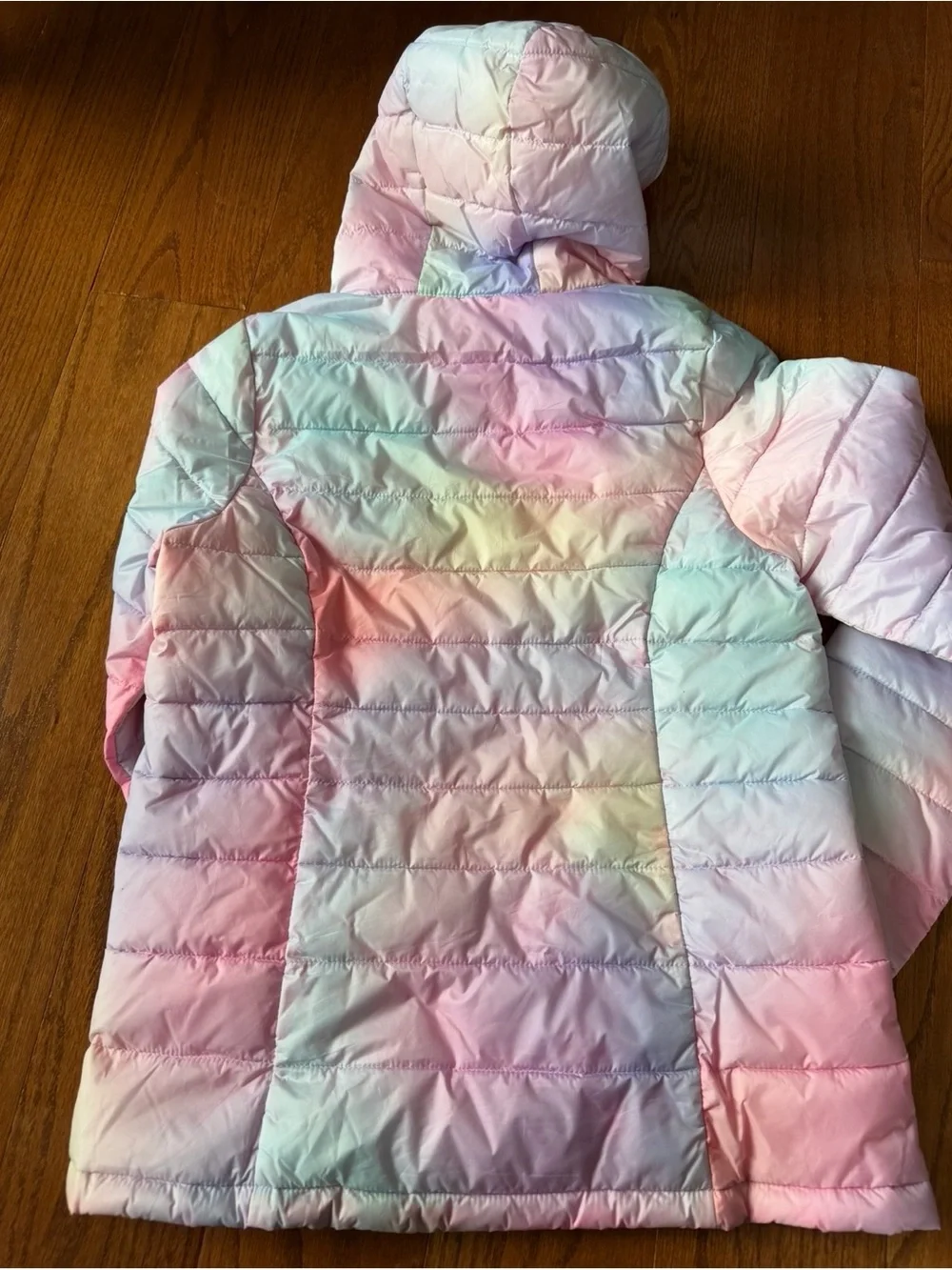 Kids Lightweight Packable Puffer Jacket in Pink Ombré Girls 14-16